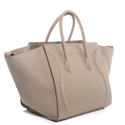 Celine Supple Calfskin Medium Phantom Luggage Beige 3 of 7