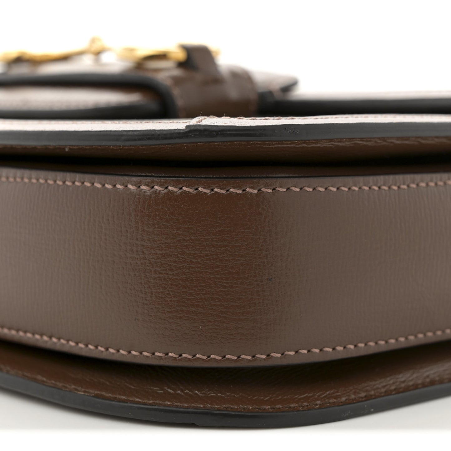 GG Supreme Monogram Horsebit 1955 Shoulder Bag Beige Brown Sugar