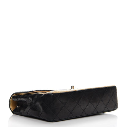 Chanel Lambskin Quilted Bi-Color Medium Single Flap Black Beige 4 of 12