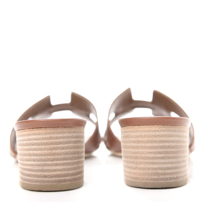 Hermes Calfskin Oasis Sandals 39.5 Gold 7 of 11