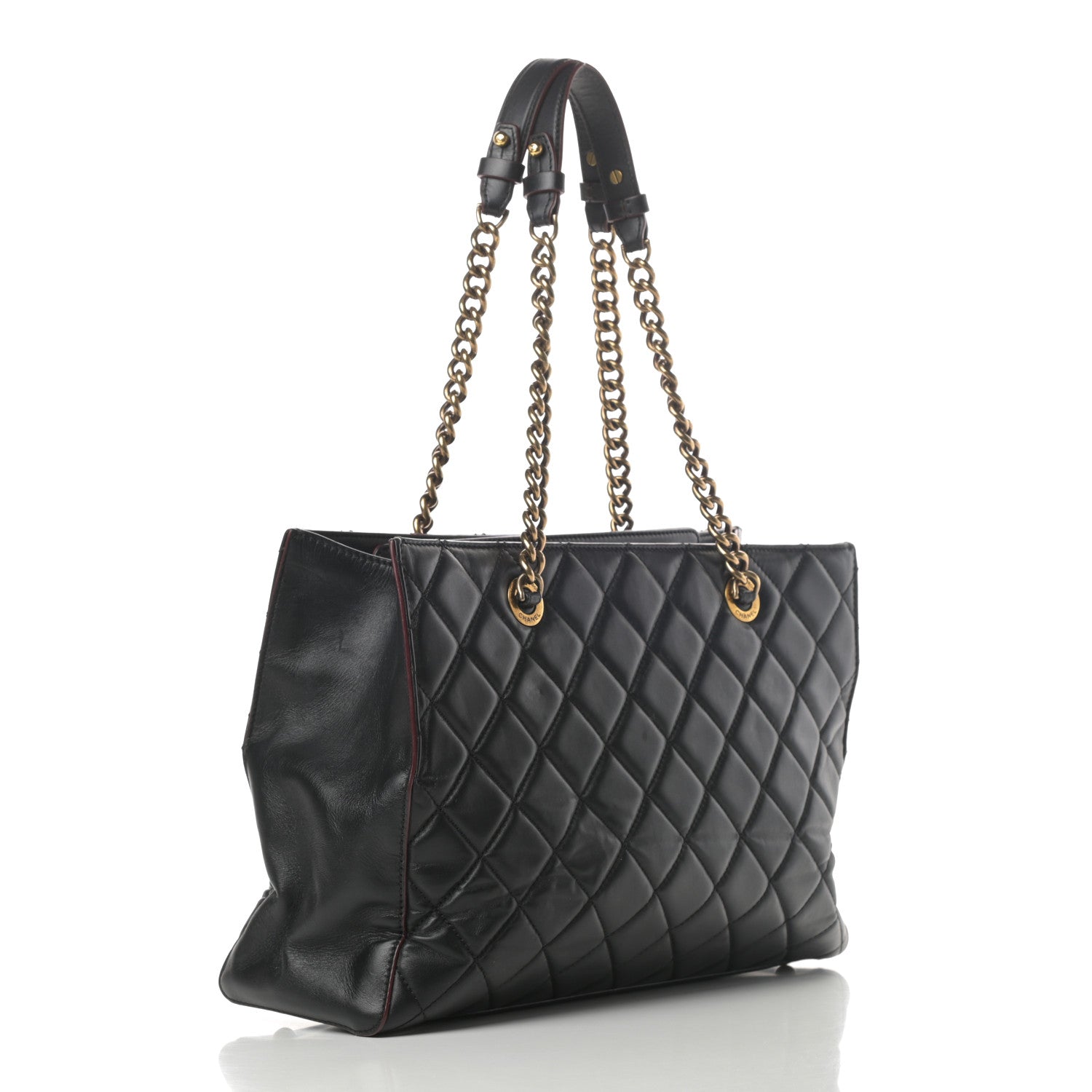 Chanel Calfskin Quilted Large Shopping Tote Black 3 of 20