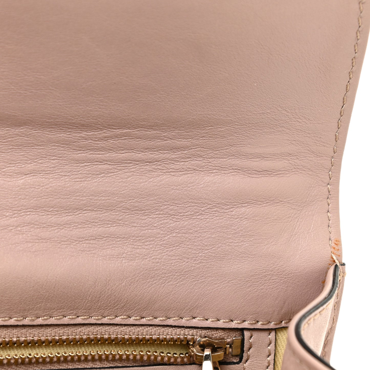 Vitello Small Glam Lock Rockstud Flap Poudre