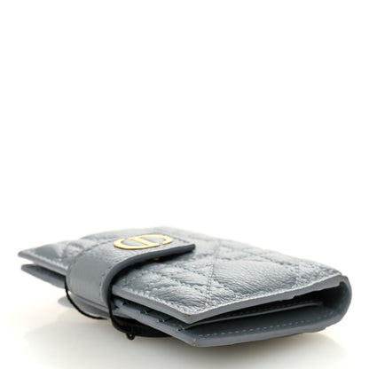 Christian Dior Supple Calfskin Cannage Caro Dandelion Card Holder Cloud Blue 4 of 7