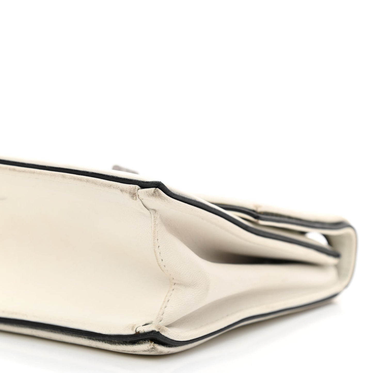 Lambskin Mademoiselle Flap White