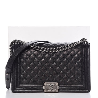 Chanel Caviar Quilted New Medium Boy Flap Black 10 of 10