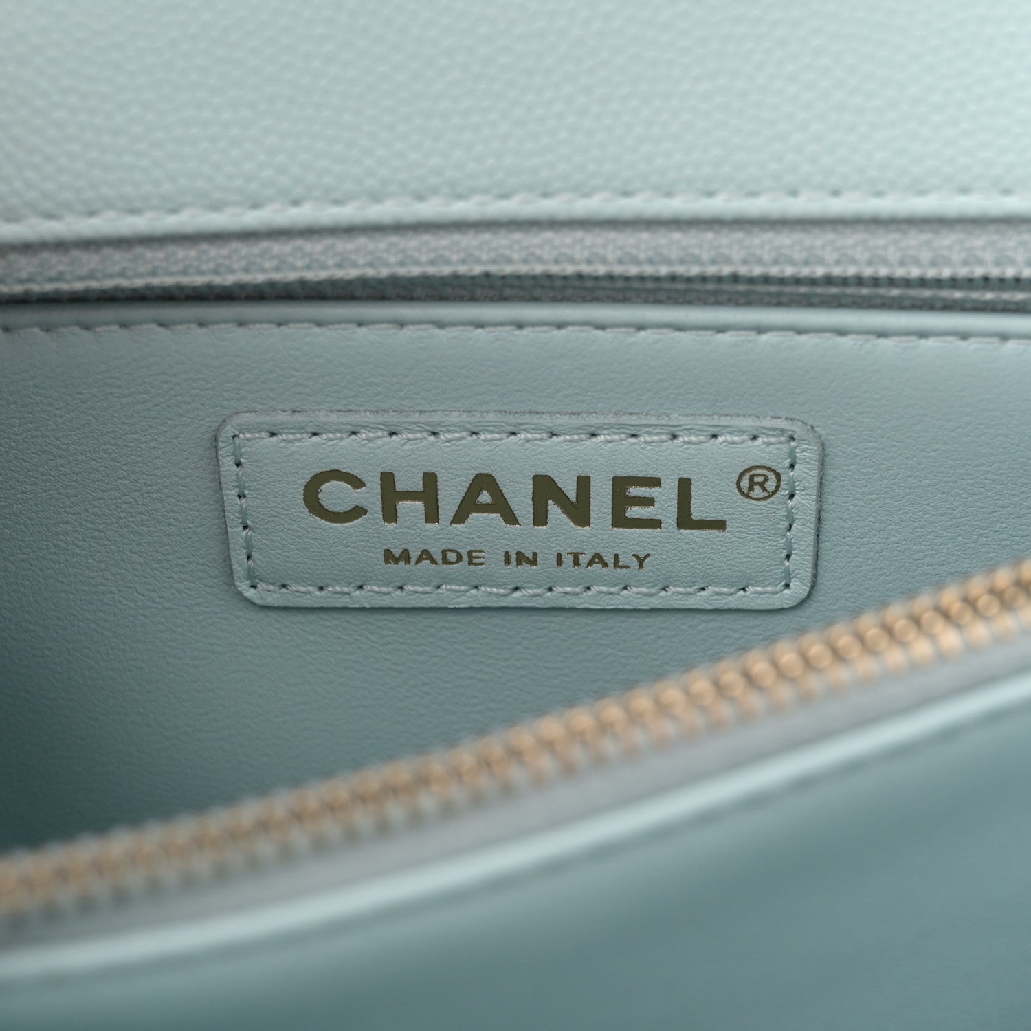 Chanel Caviar Quilted Small Coco Handle Flap Light Blue 6 of 10