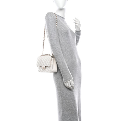 Chanel Caviar Quilted Medium Double Flap White 3 of 11