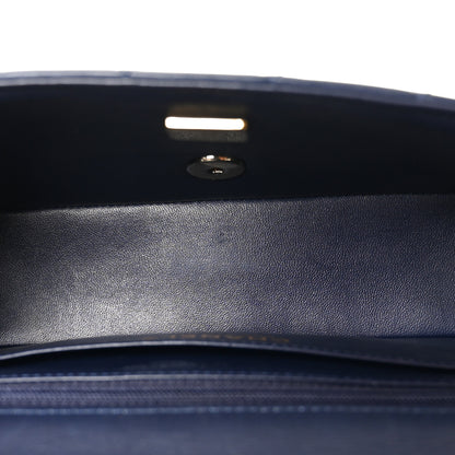 Chanel Lambskin Quilted Mini Chain Top Handle Rectangular Flap Navy 5 of 10