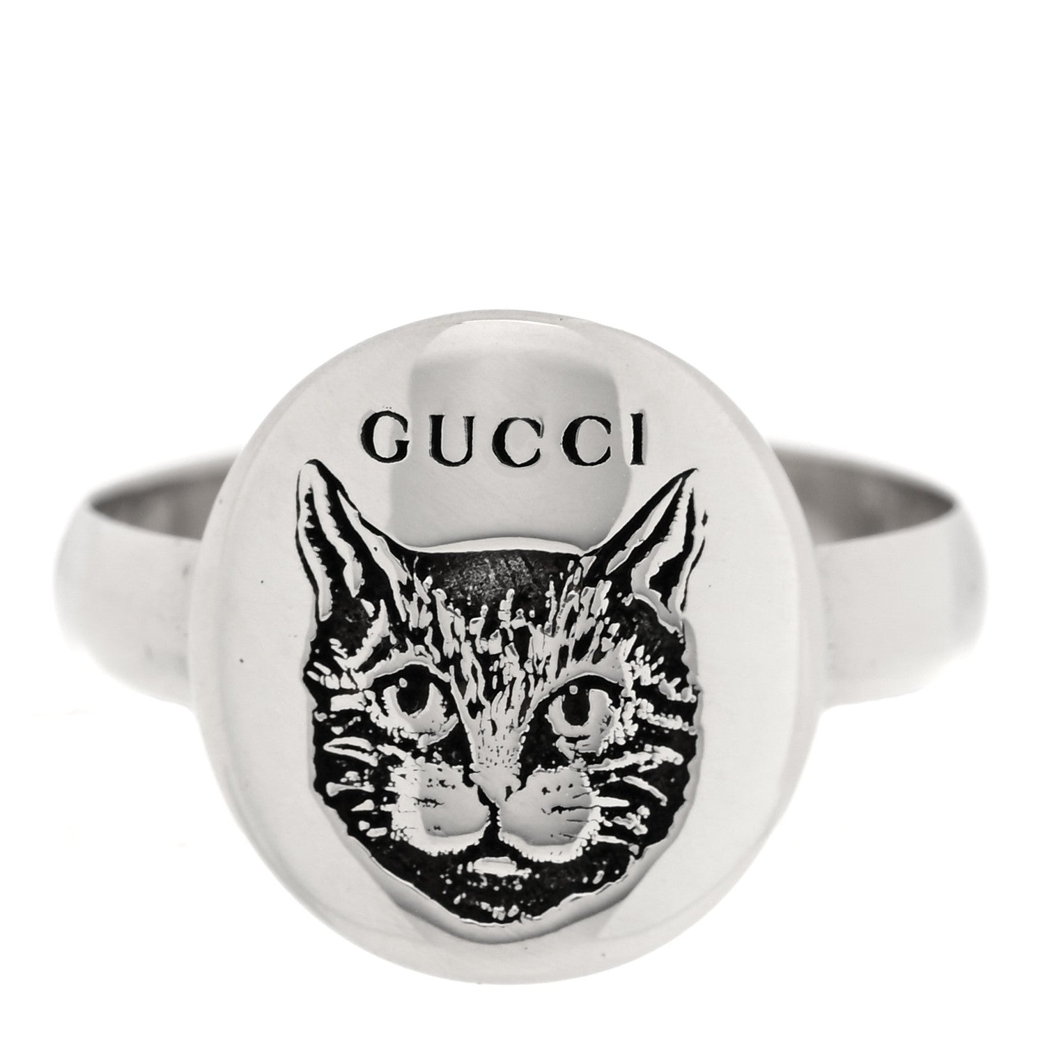 Gucci Sterling Silver Blind for Love Mystic Cat Ring 52 6 1 of 6
