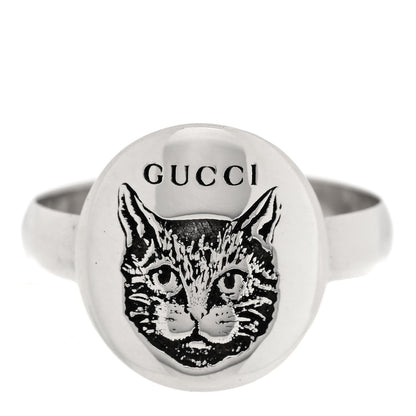 Gucci Sterling Silver Blind for Love Mystic Cat Ring 52 6 1 of 6