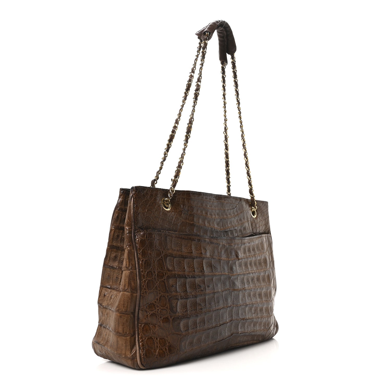 CHANEL シャネル Chanel Alligator Shopping Tote Brown 1798451 – FASHIONPHILE