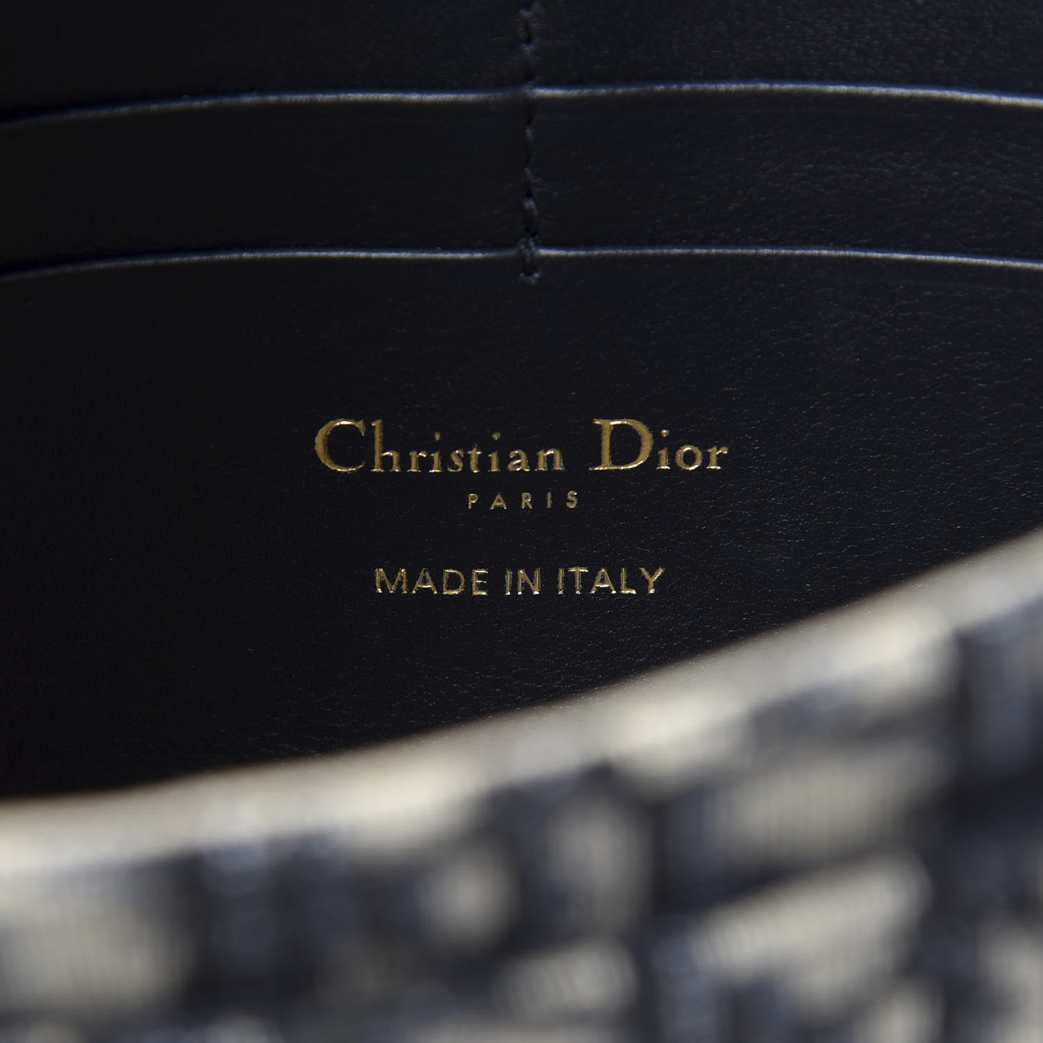 Christian Dior Oblique Saddle Chain Pouch Blue 6 of 10