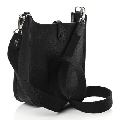 Hermes Taurillon Clemence Evelyne TPM Black 3 of 11