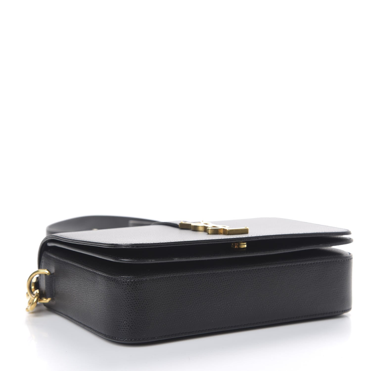 Saint Laurent Textured Calfskin Medium Classic Monogram Universite Bag Black 3 of 8