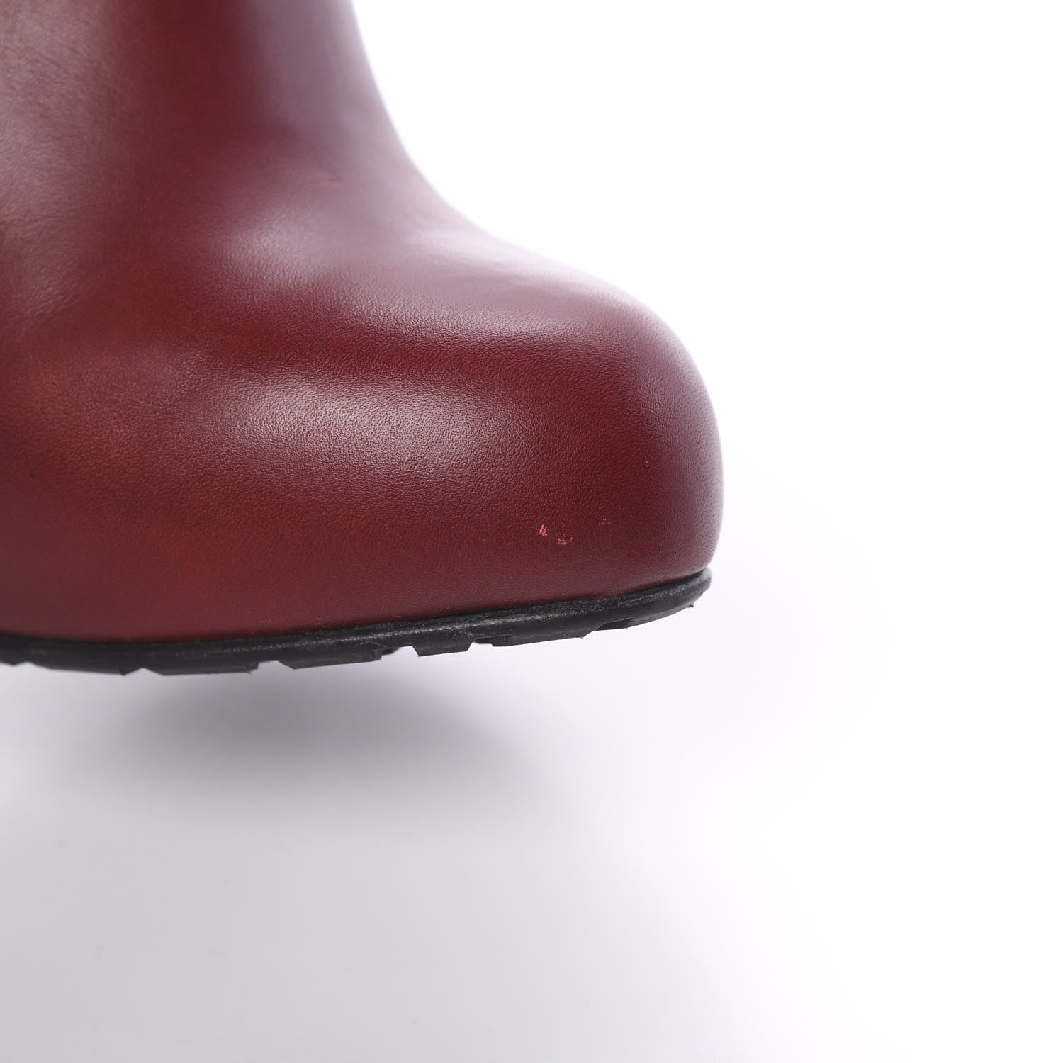 Valentino Garavani Calfskin Rockstud Tall Boots 37 Dark Red 7 of 8