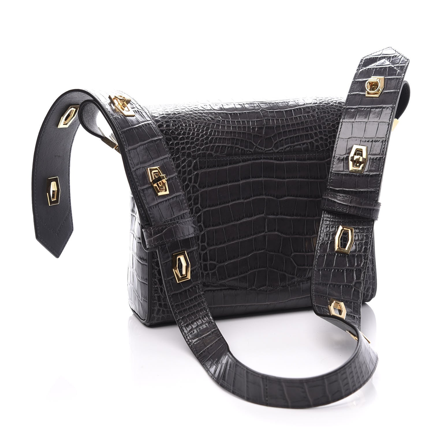 GIVENCHY クロコダイル風ショルダーバッグ Givenchy Calfskin Crocodile Embossed Medium Eden Storm Grey 561398
