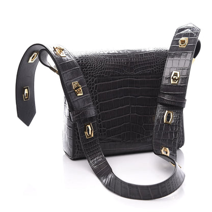 Givenchy Calfskin Crocodile Embossed Medium Eden Storm Grey 2 of 10