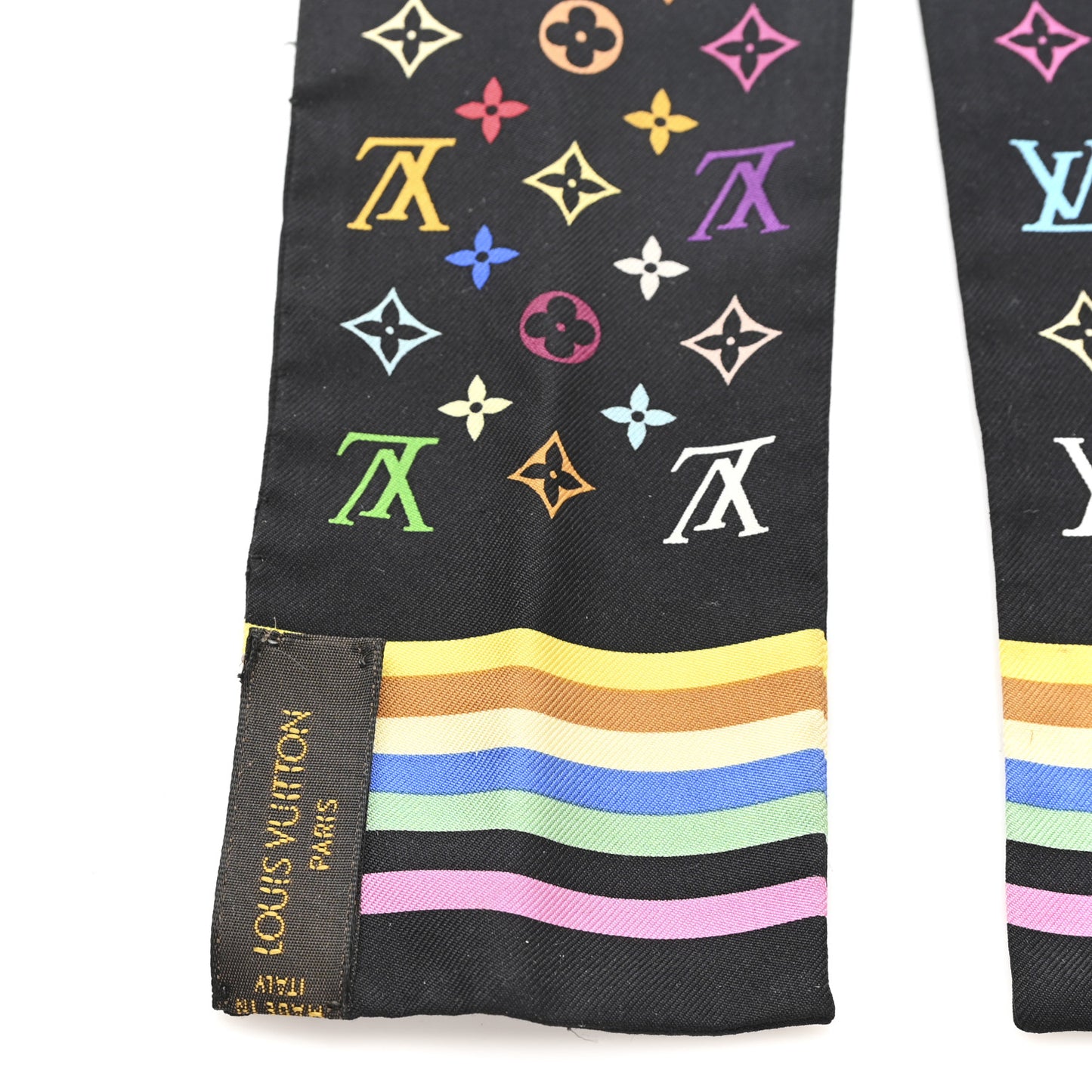 LV X TM Silk Monogram Multicolor Bandeau Black