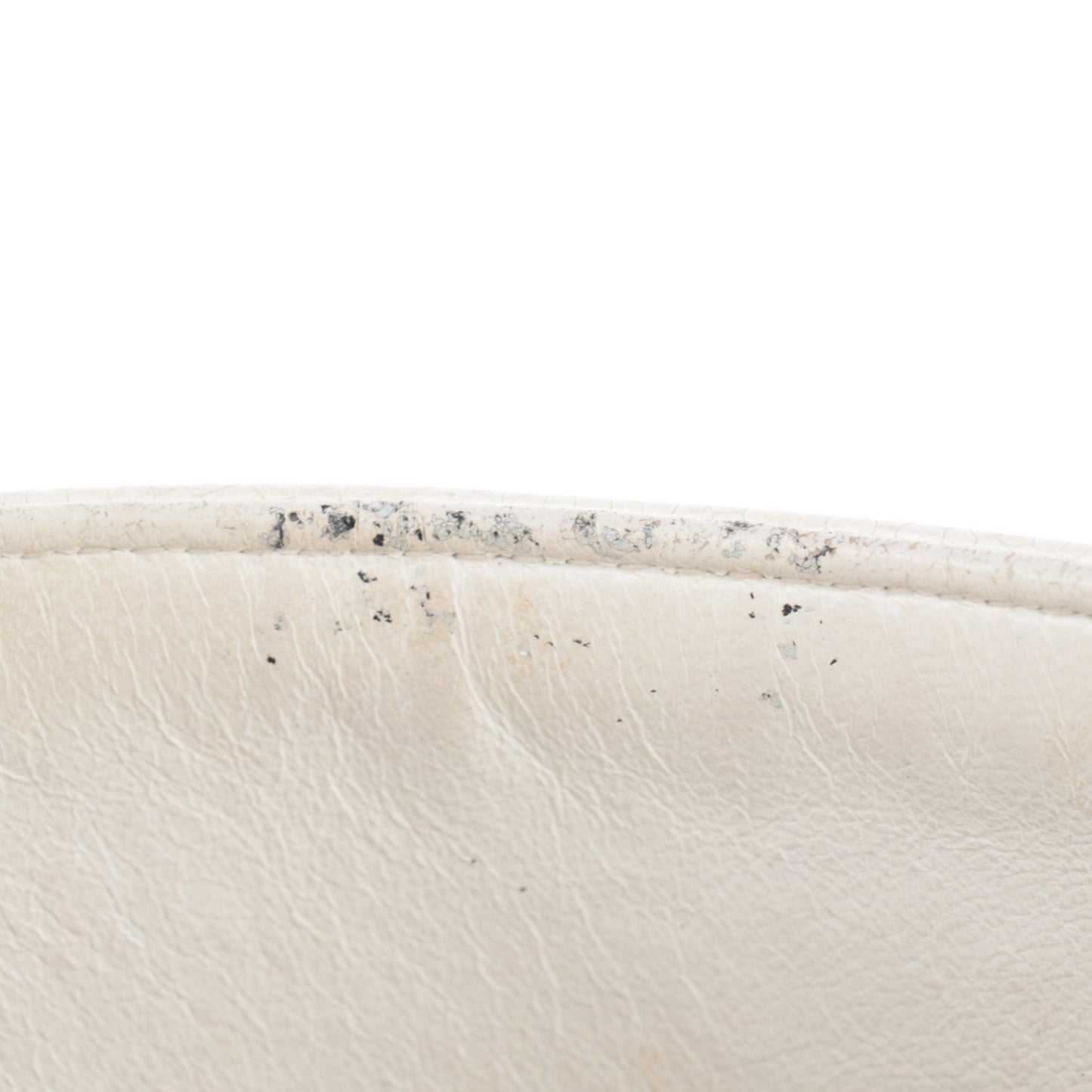 Caviar Quilted Medium Double Flap White