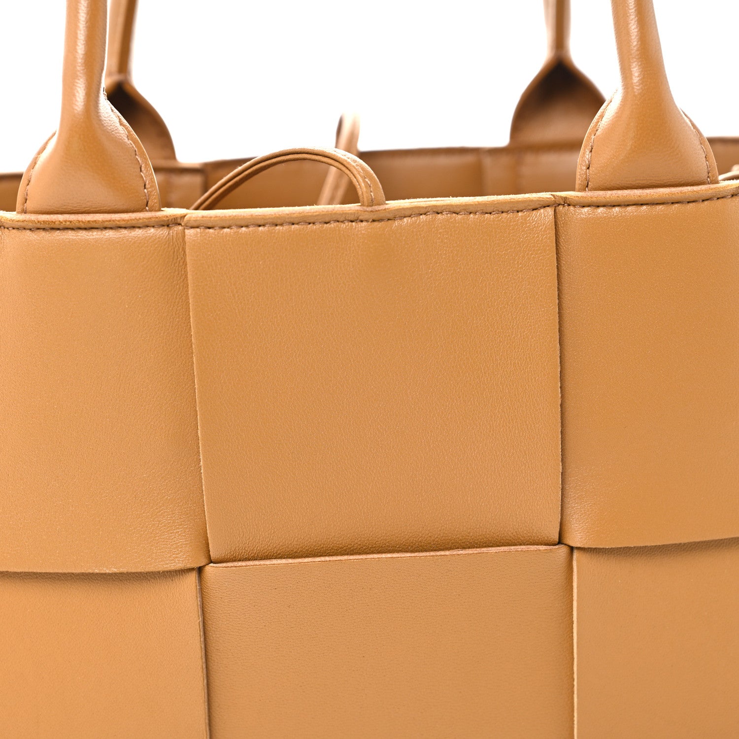 Bottega Veneta Nappa Maxi Intrecciato Mini Arco Tote Camel 1870485