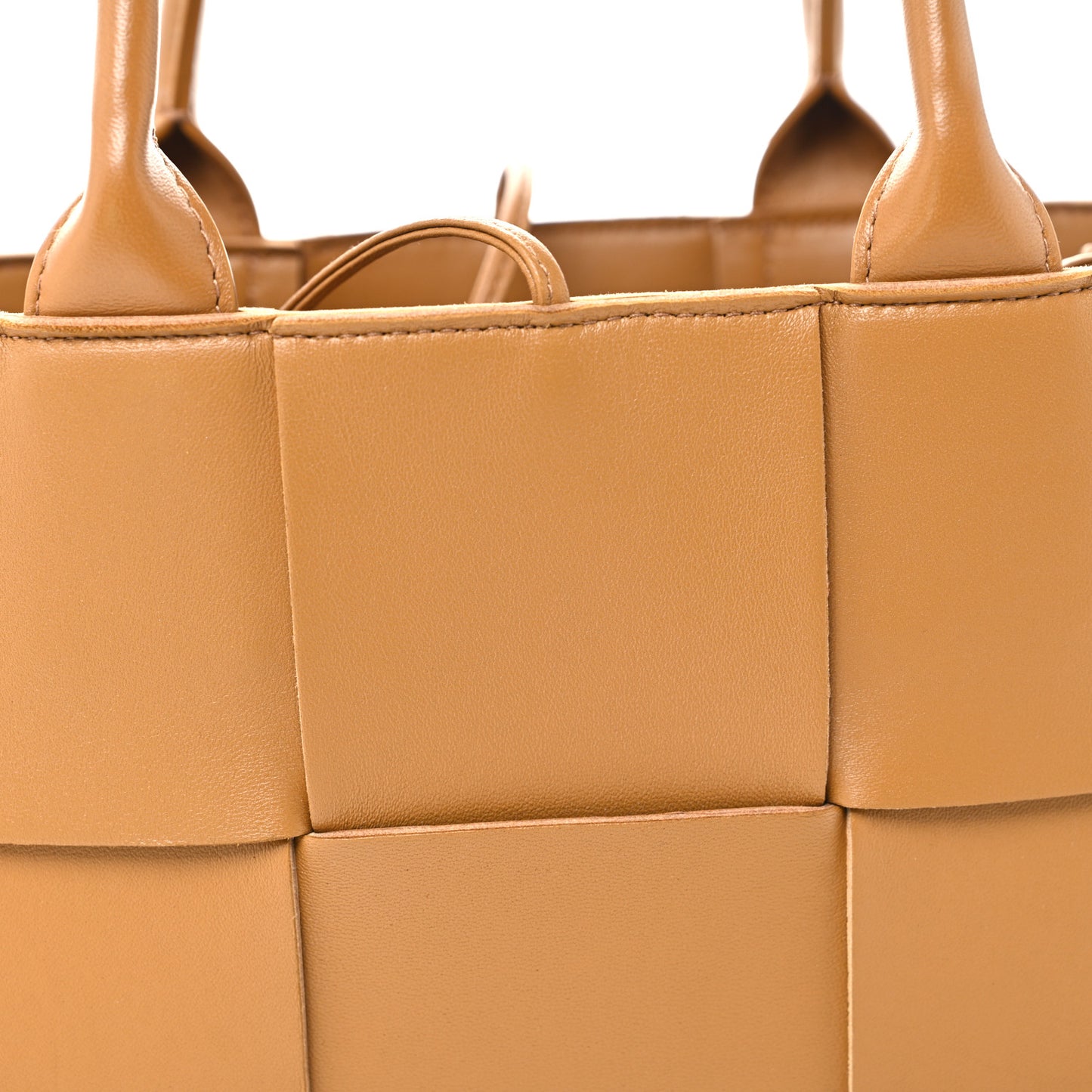 Nappa Maxi Intrecciato Mini Arco Tote Camel
