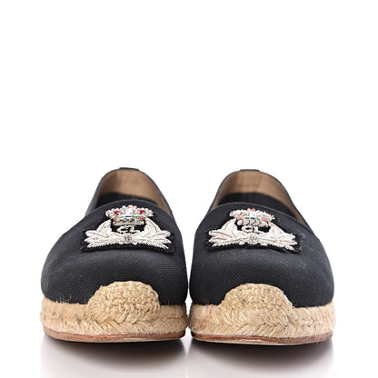 Christian Louboutin Olana Canvas Galia Flat Espadrilles 37 Black 2 of 10