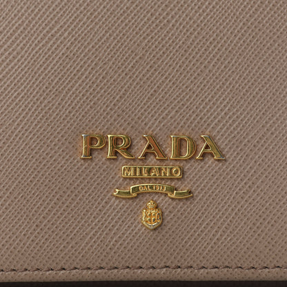 Prada Saffiano Metal Bi-Fold Wallet Naturale 8 of 9