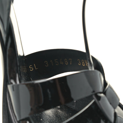 Saint Laurent Patent Tribute 105 Platform Sandals 38.5 Black 9 of 9