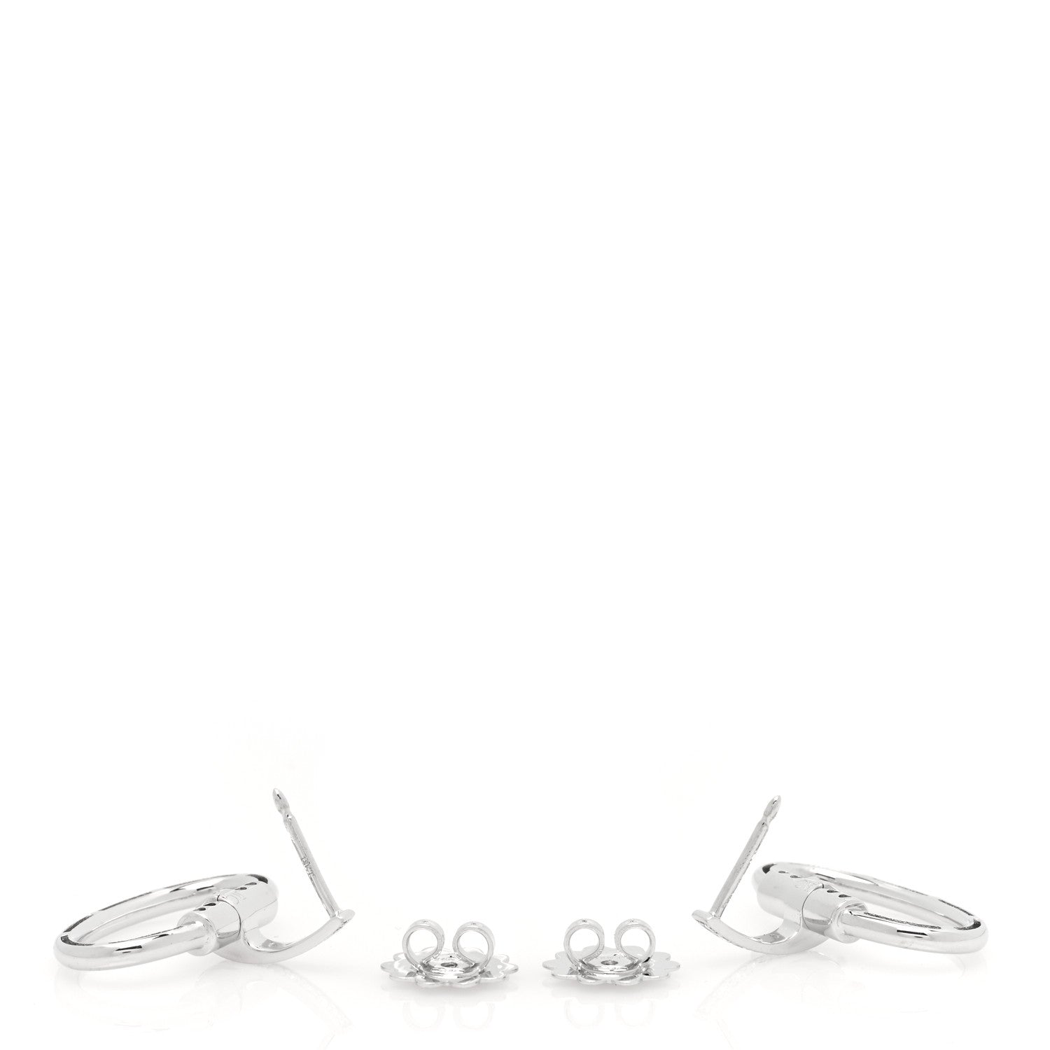 Roberto Coin 18K White Gold Diamond Classica Parisienne Oval Drop Earrings 3 of 5