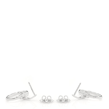 Roberto Coin 18K White Gold Diamond Classica Parisienne Oval Drop Earrings 3 of 5