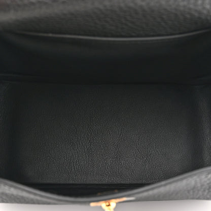 Hermes Taurillon Clemence Mini Lindy 20 Black 5 of 11