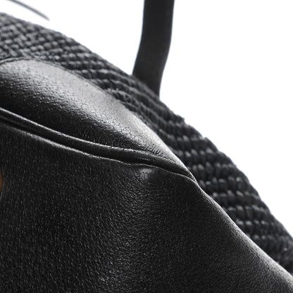 Prada Paglia Cinghiale Frame Tote Black 9 of 11
