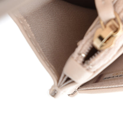 Chanel Lambskin Quilted Chain Around Wallet On Chain WOC Beige 11 of 13