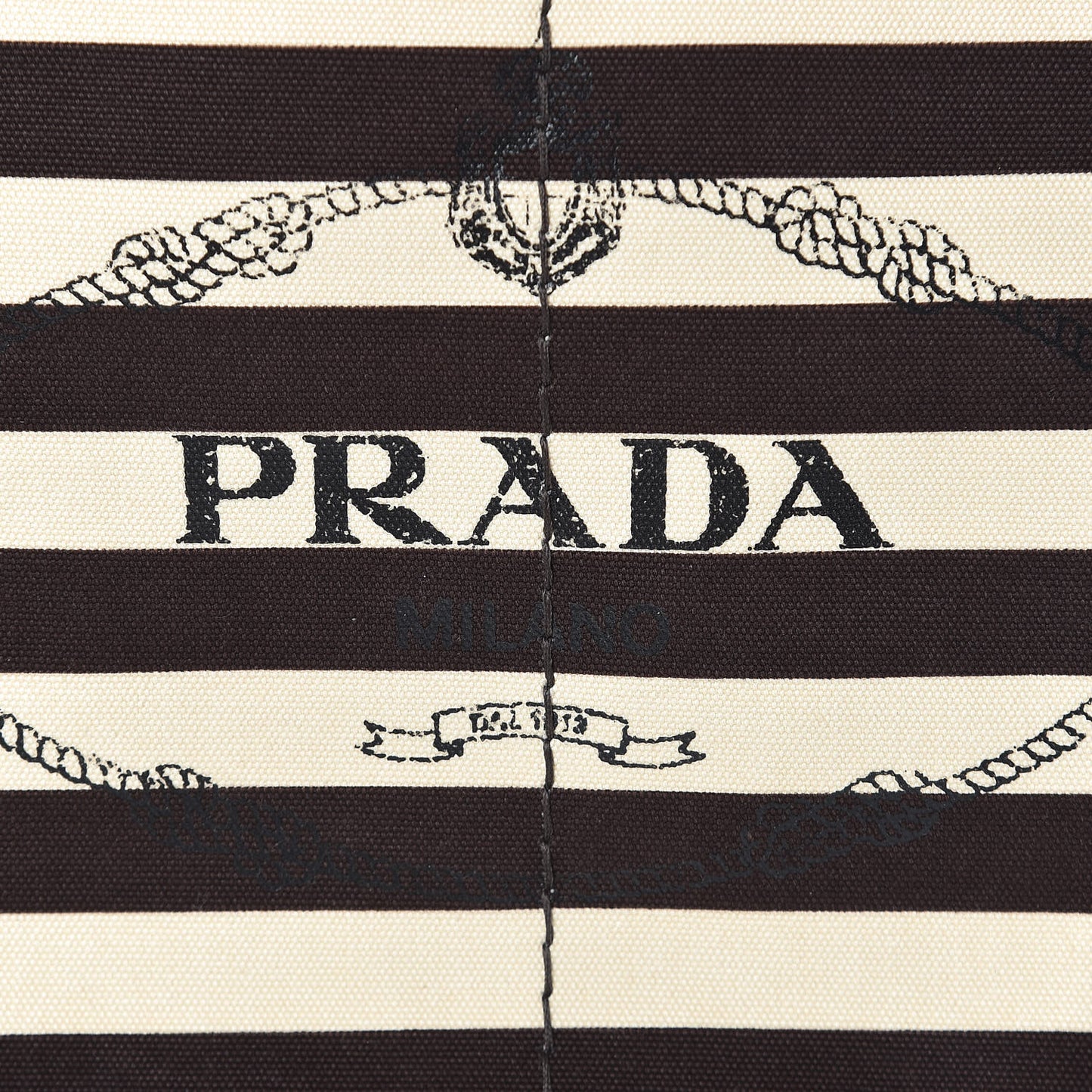 Canapa Striped Logo Tote Tabacco
