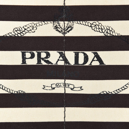 Prada Canapa Striped Logo Tote Tabacco 7 of 11