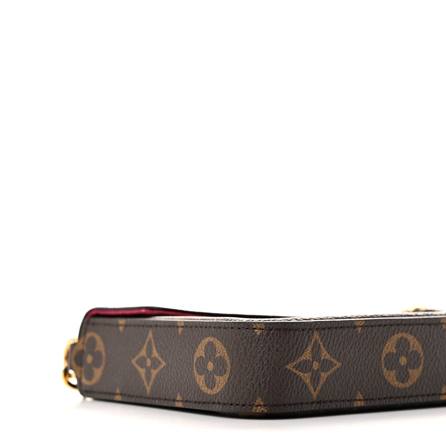 Monogram Pochette Felicie Chain Wallet Fuchsia