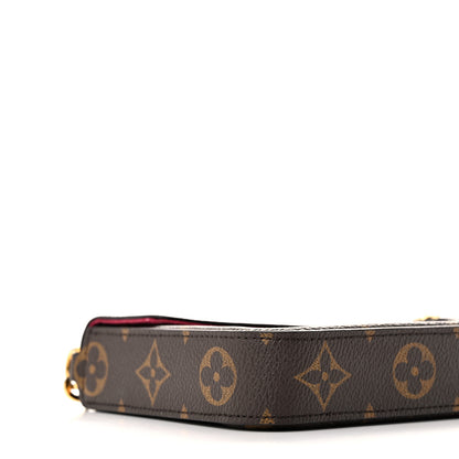 Louis Vuitton Monogram Pochette Felicie Chain Wallet Fuchsia 10 of 11