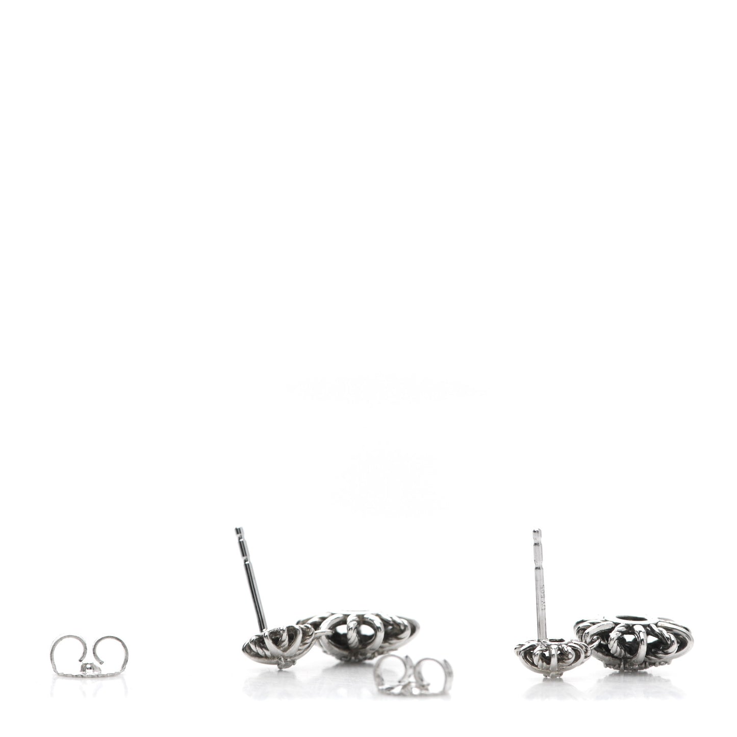 Sterling Silver Diamond Starburst Double Drop Earrings