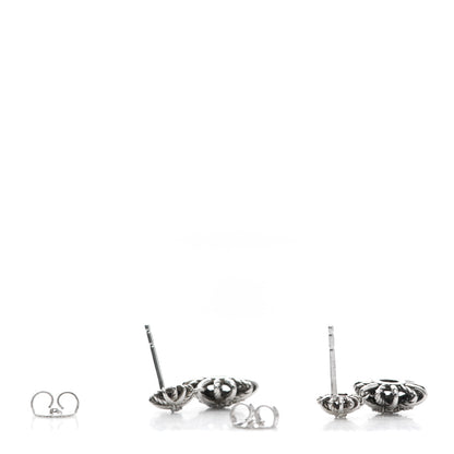 David Yurman Sterling Silver Diamond Starburst Double Drop Earrings 3 of 5