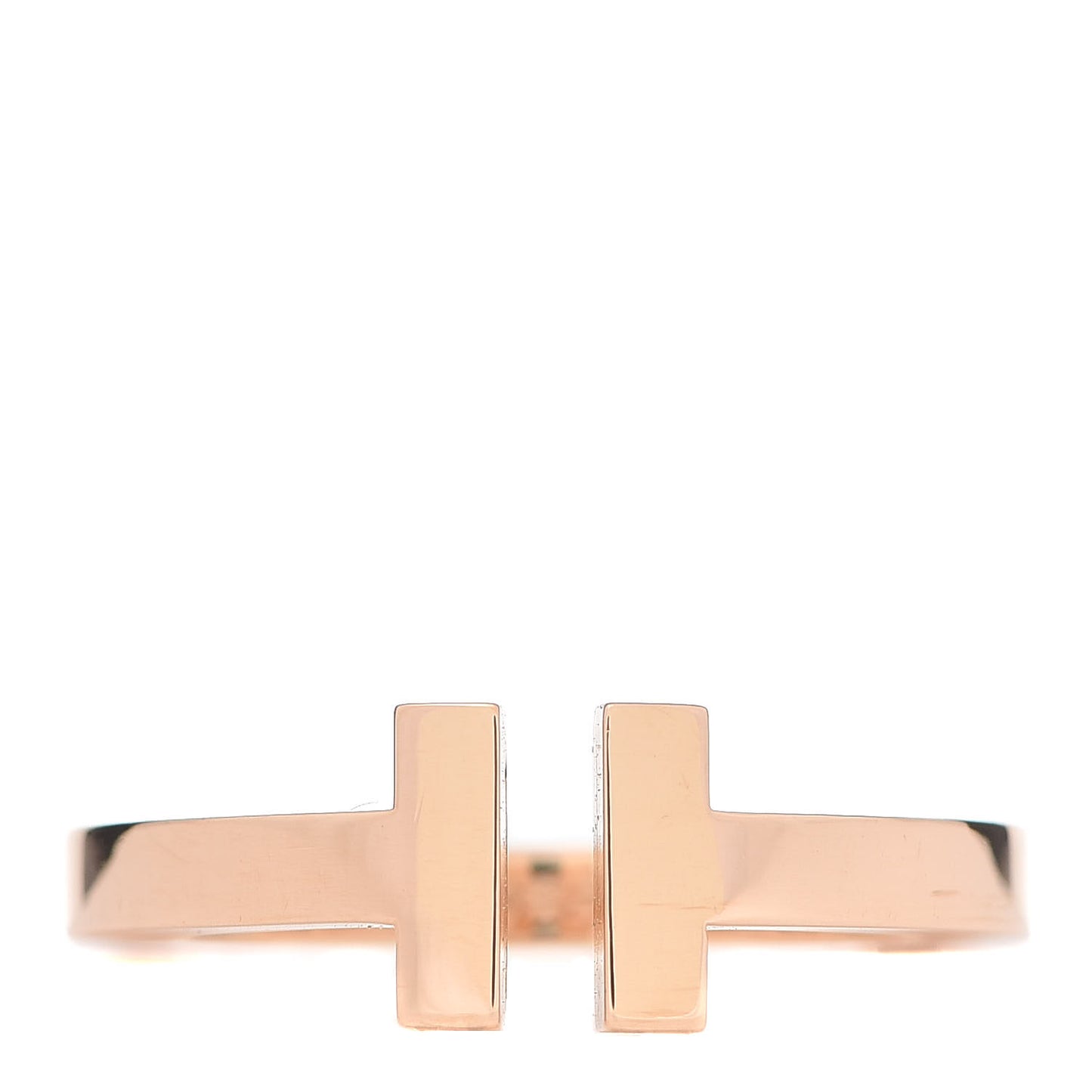 18K Rose Gold T Square Ring 58 8.25