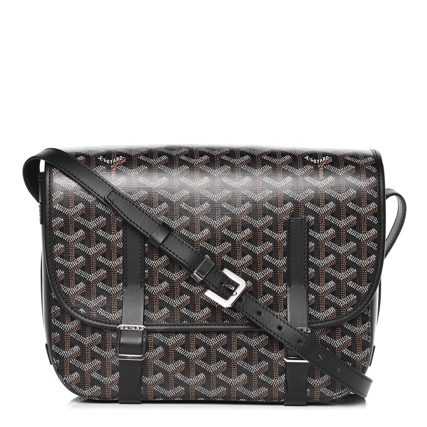 Goyard Goyardine Belvedere MM Messenger Bag Black 1 of 8