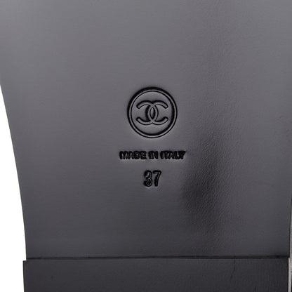 Chanel Lambskin Velcro Dad Sandals 37 Black 9 of 12