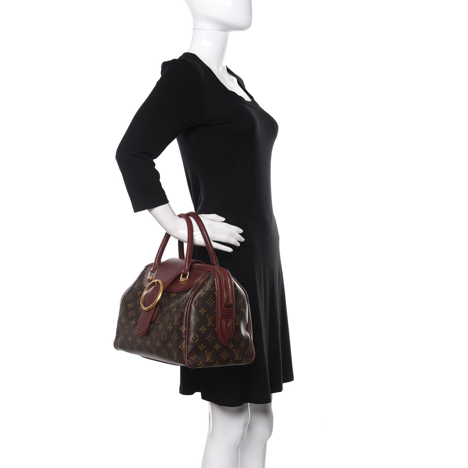 Louis Vuitton Monogram Golden Arrow Speedy Burgundy 2 of 9