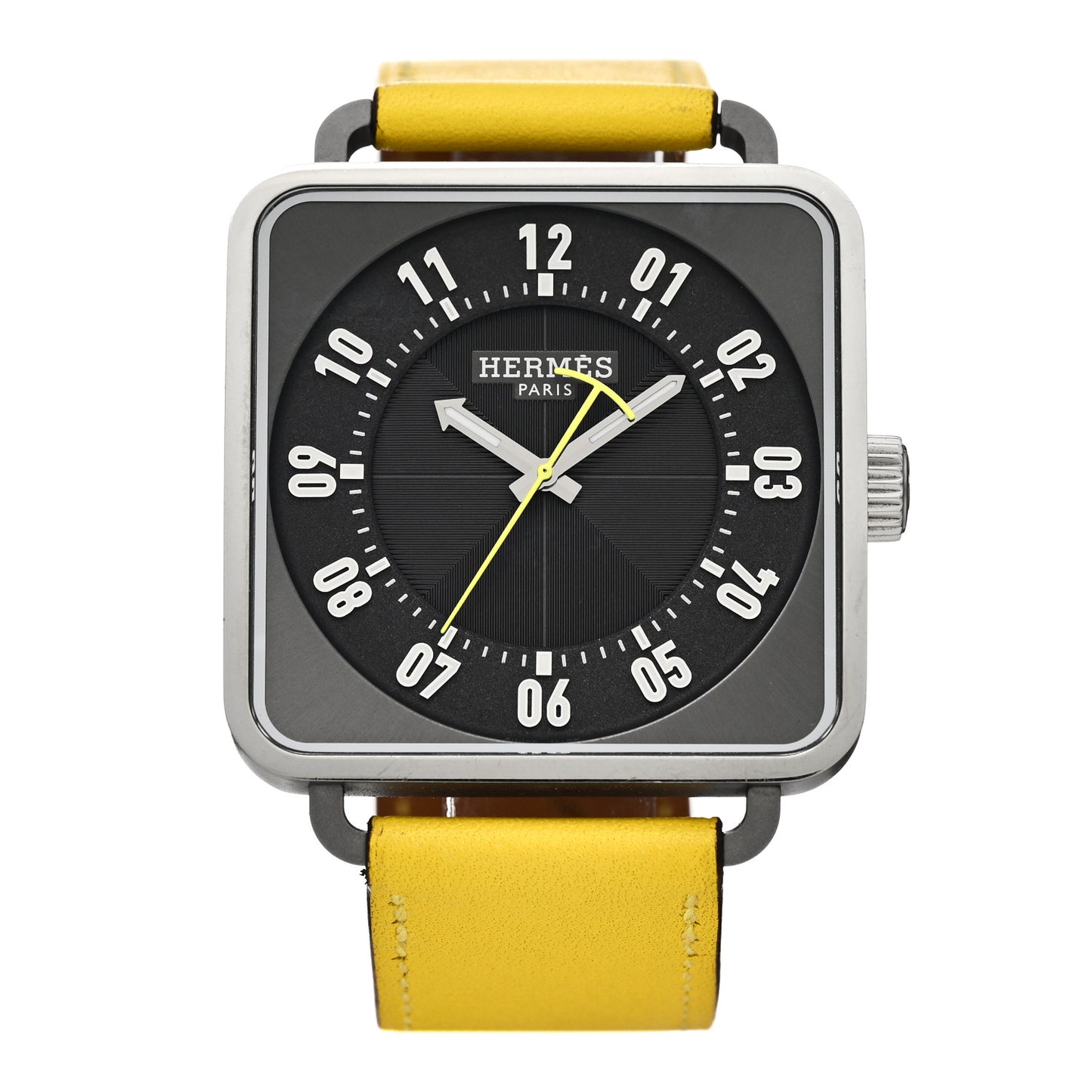 Stainless Steel Swift 38mm Carre H Automatic Watch Jaune de Naples