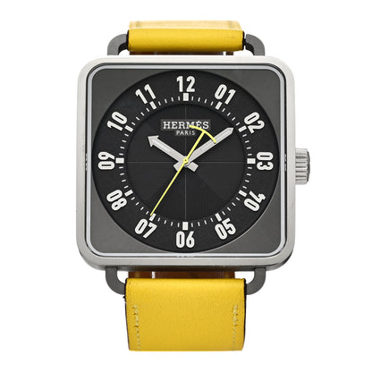 Hermes Stainless Steel Swift 38mm Carre H Automatic Watch Jaune de Naples 1 of 5