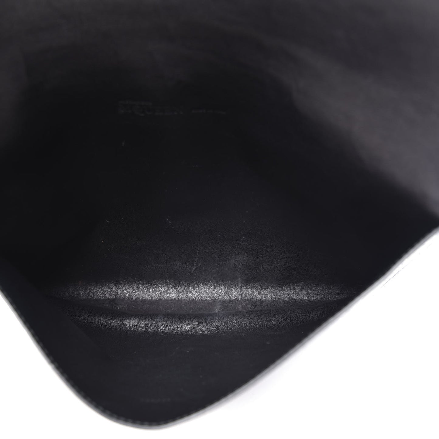 Calfskin Crocodile Embossed Skull Envelope Clutch Black