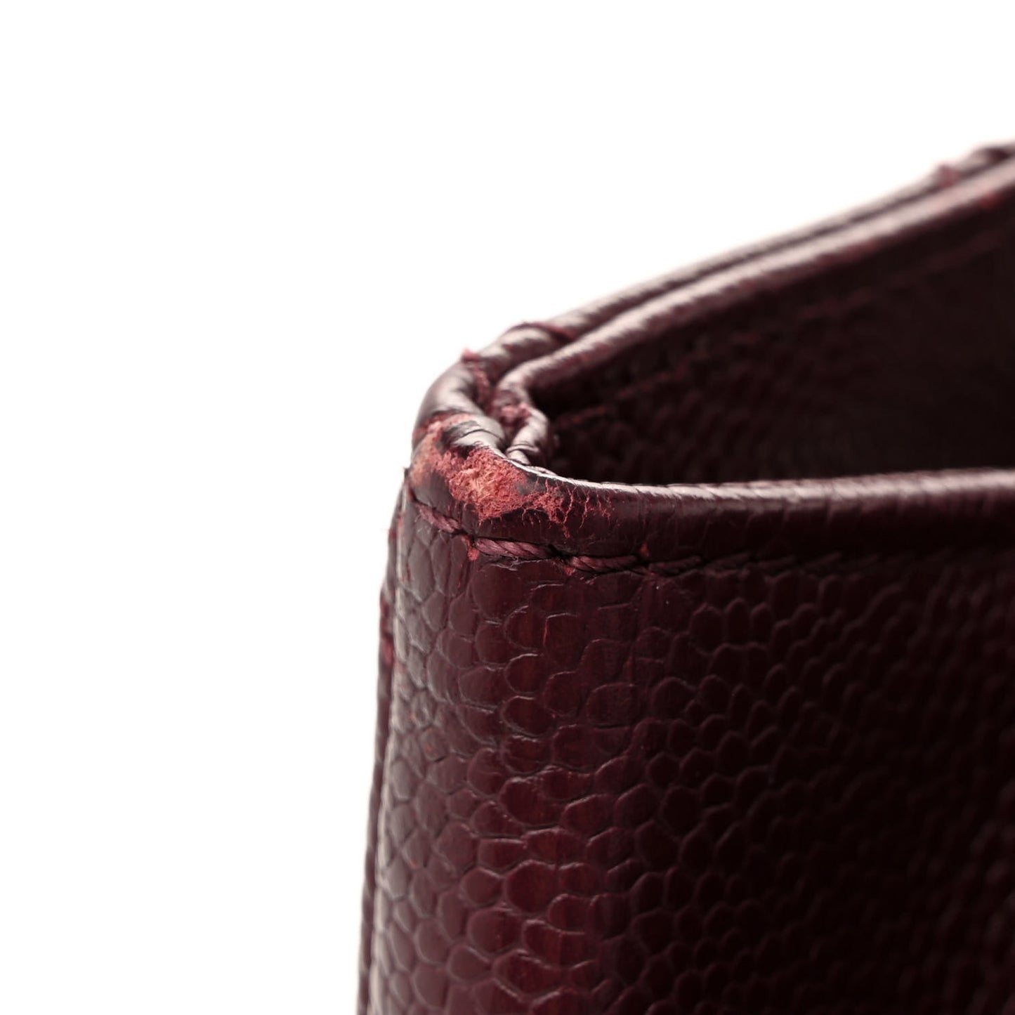 Caviar Quilted Grand Shopping Tote GST Dark Burgundy