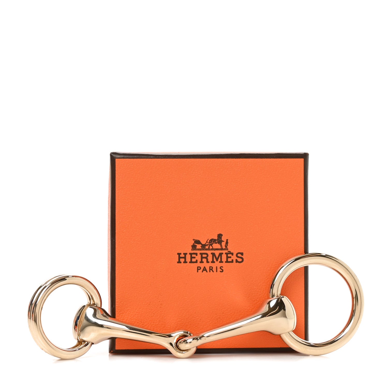 Hermes Permabrass Mors Scarf Ring Gold 5 of 5