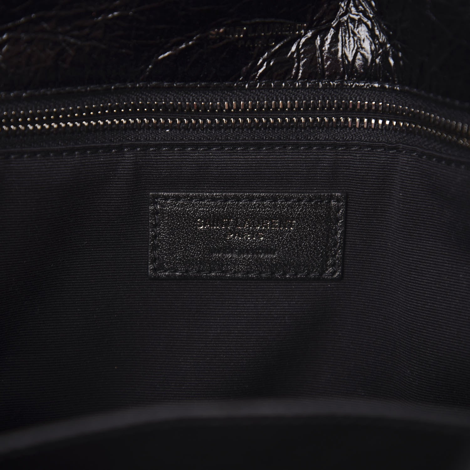 Saint Laurent Crinkled Calfskin Matelasse Monogram Medium Niki Chain Satchel Black 5 of 9
