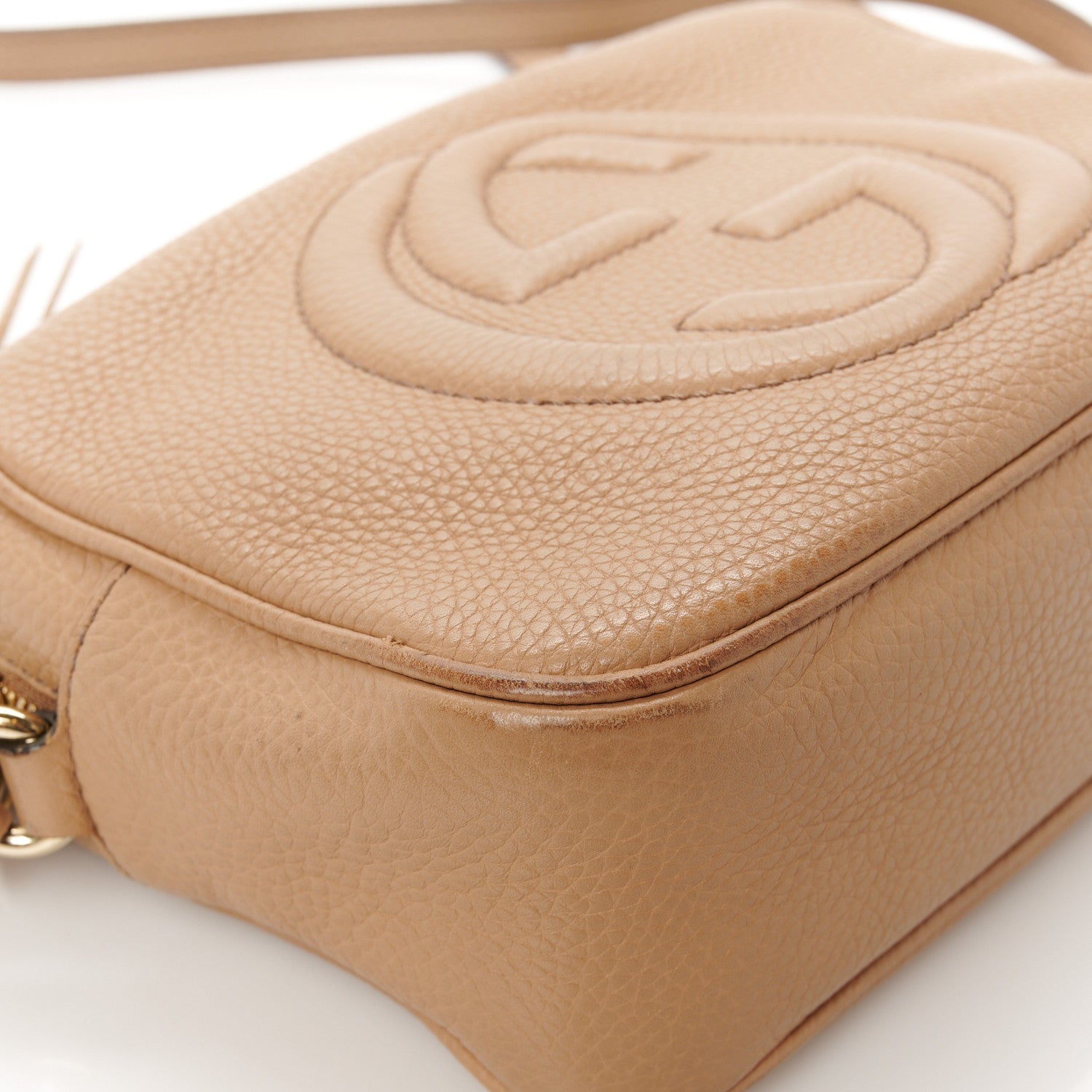 Gucci Pebbled Calfskin Small Soho Disco Bag Camelia 13 of 13